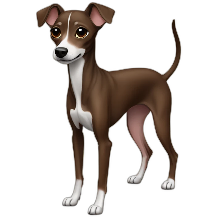 full body all brown and black italian greyhound chihuahua emoji
