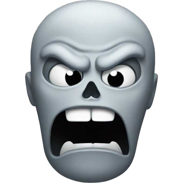 Angry Grey Ghost  emoji