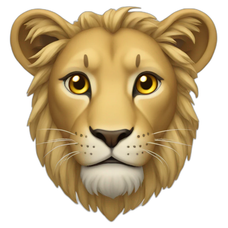 Chat sur lion emoji