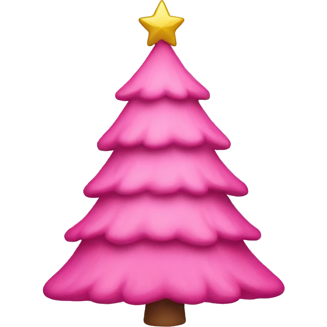 Pink Christmas tree emoji