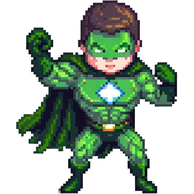 Hulk smashing, green superhero in action pose emoji