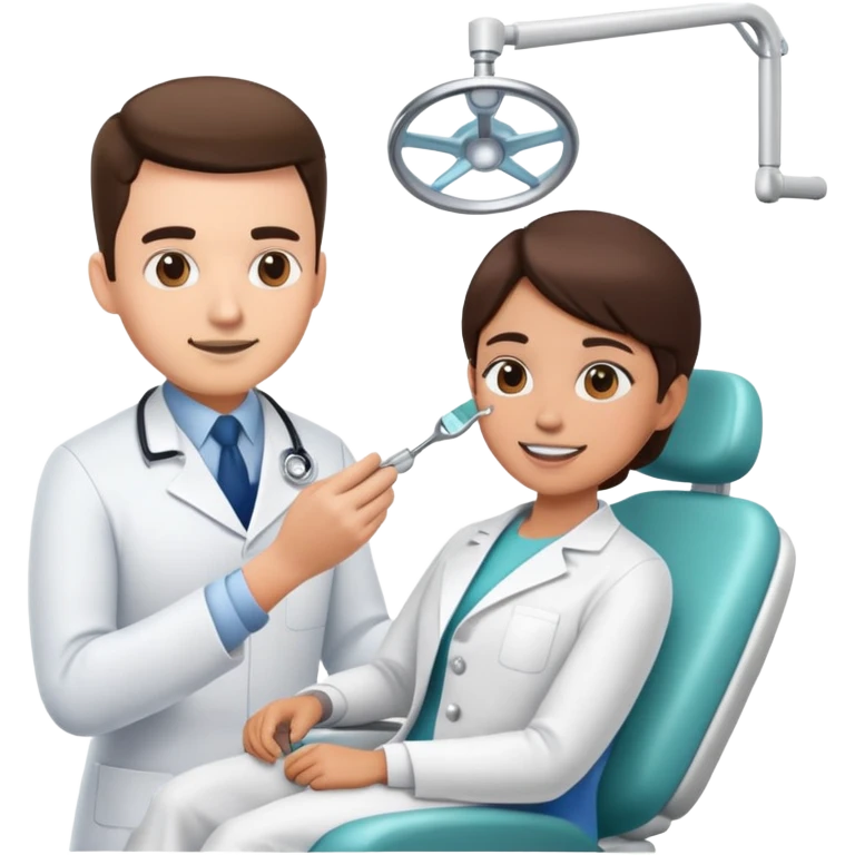dentist with patient in chair emoji