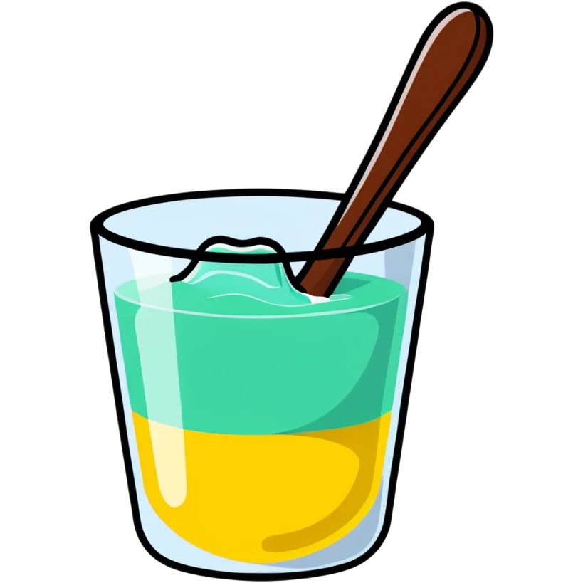 a spoonful of white, clear jelly emoji
