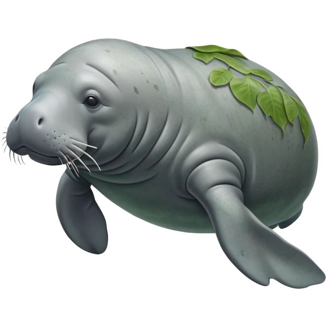 Cinematic realistic full body side view of a Florida manatee floating in water  emoji