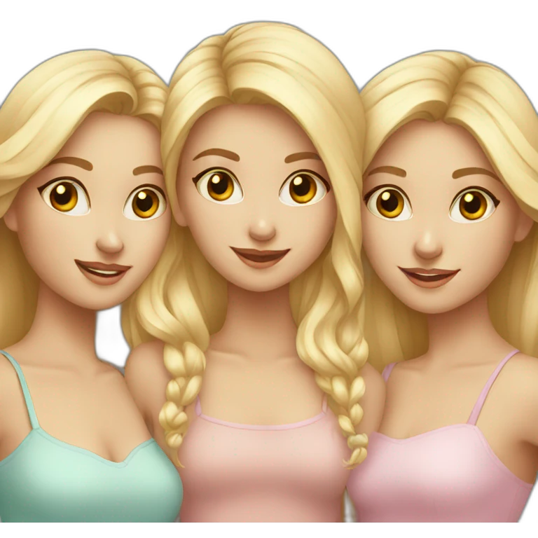 trio-girls-blonde-best-friends emoji