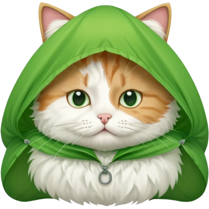runny nose cat with green parachute emoji