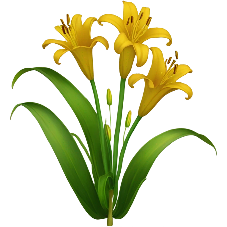 gold lily flower emoji