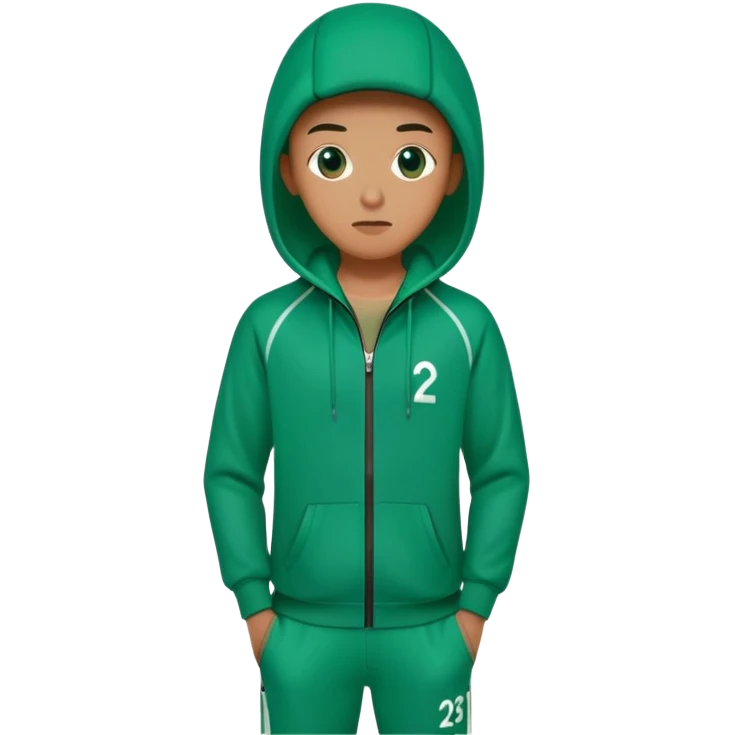human player number 230 wearing green Squid Game tracksuit emoji