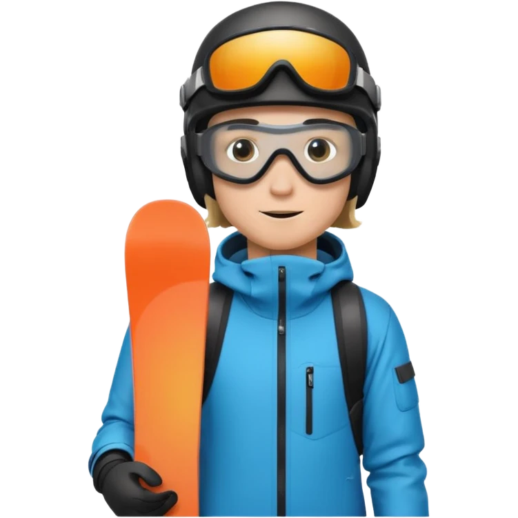Snowboarder hold emoji