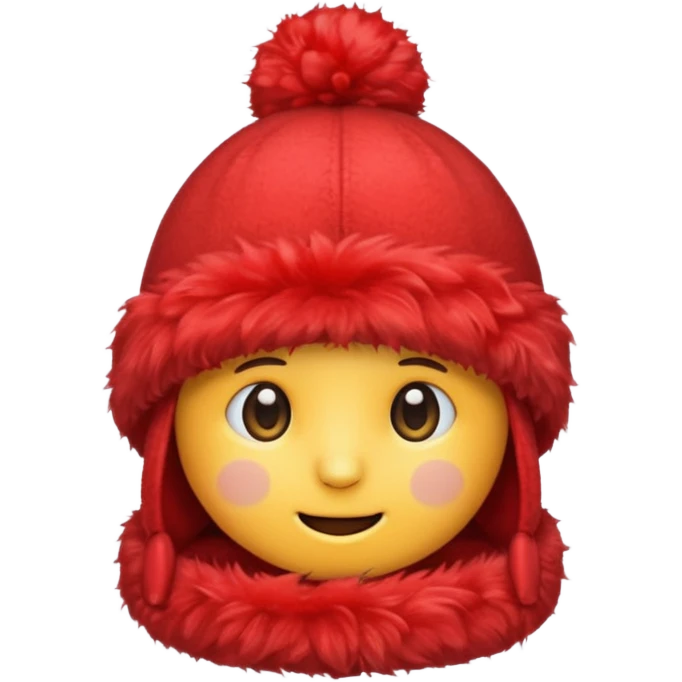red fluffy hat emoji