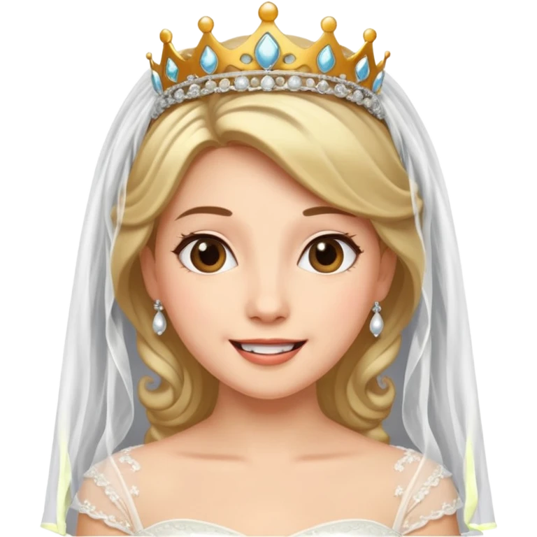 bride veil, hair and tiara emoji