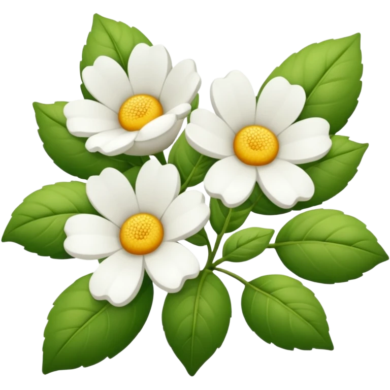 Ramo de flores blancas  emoji