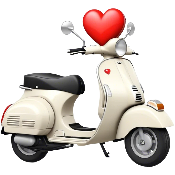 Vespa de corazón  emoji