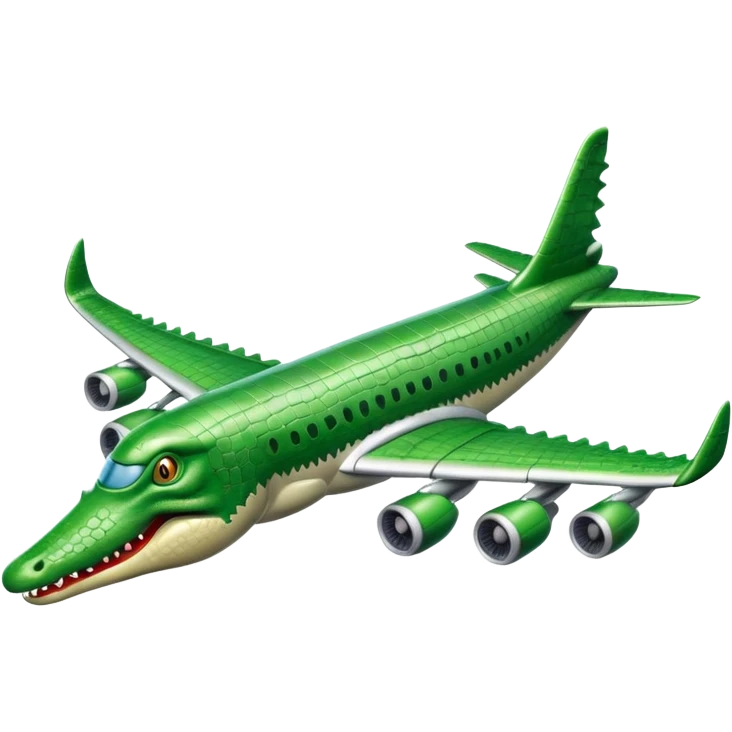Un avión con cabeza de cocodrilo  emoji