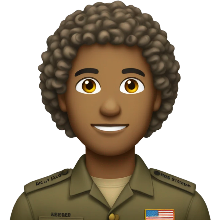 A light skin united state marine with curly hair  emoji