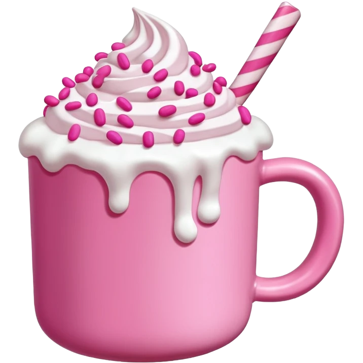 Cioccolata calda rosa aesthetic senza faccia emoji