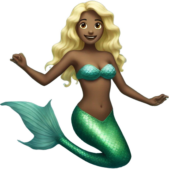 a mermaid in the sea emoji