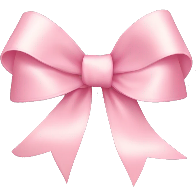 light pink ribbon bow emoji