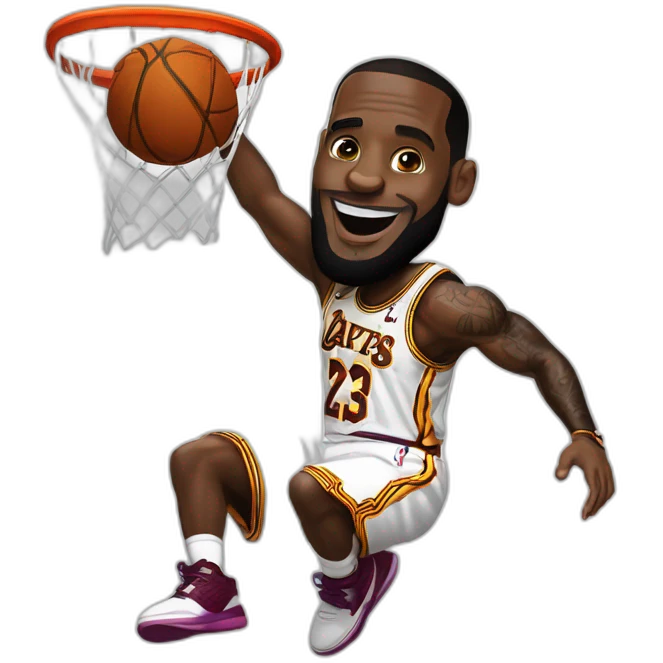lebron james dunking emoji