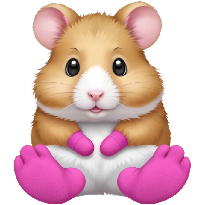 hamster with pink socks on his feets emoji