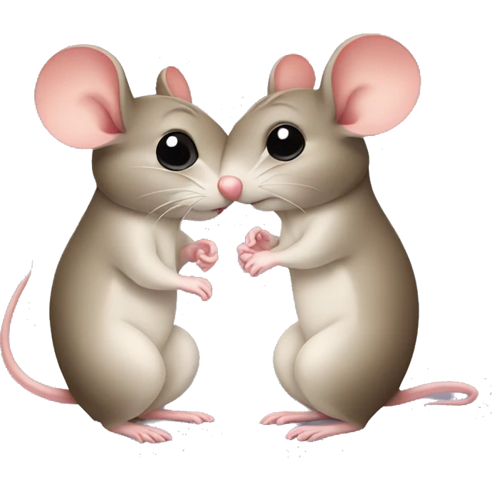 two mice kissing emoji