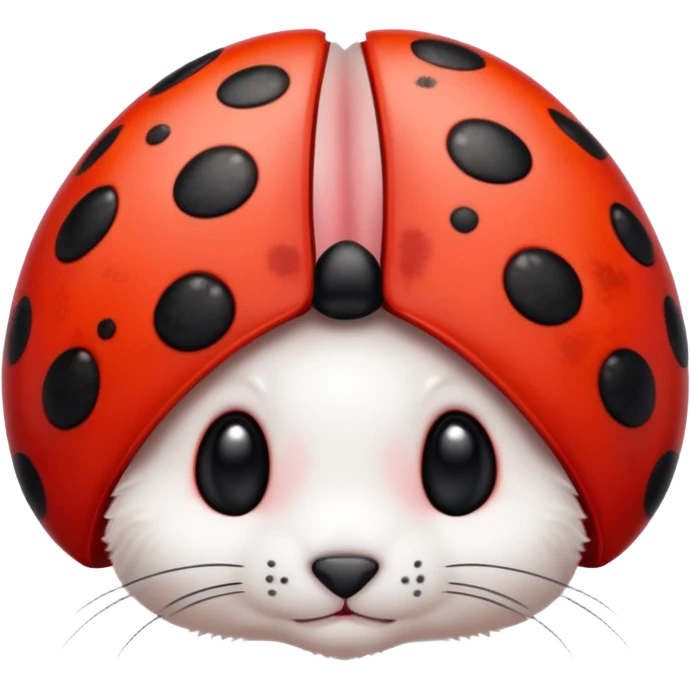 The mix of a bunny and a ladybug emoji