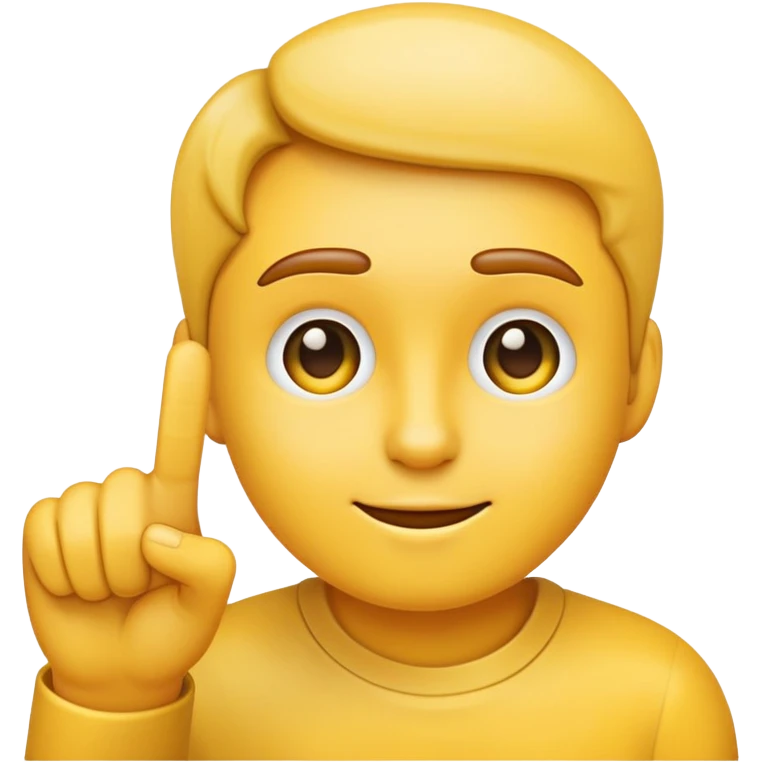 Emoji with the index finger next to the cheek emoji