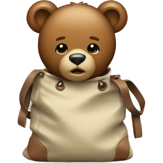 bear with bag emoji