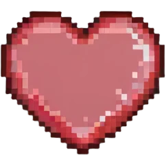 heart pixel art with a small highlight in the corner emoji