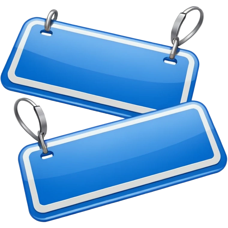 blue Name tag emoji