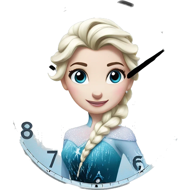Frozen wall clock emoji