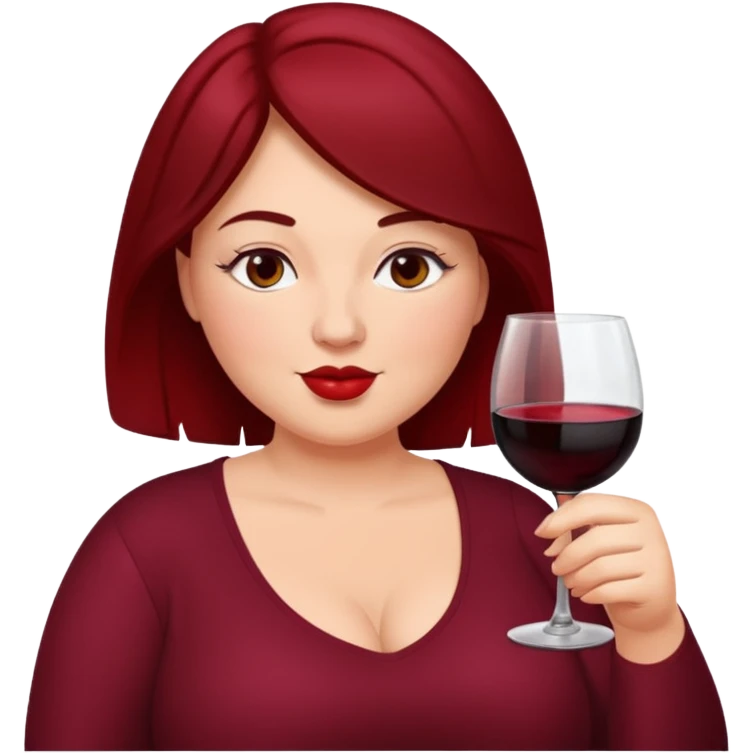 Mom is fat and drinking wine emoji