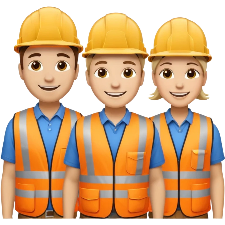 20 tiny construction workers emoji