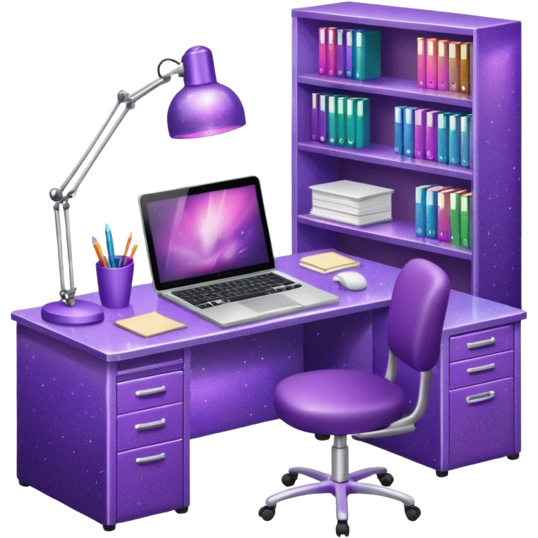 Purple Glitter office emoji