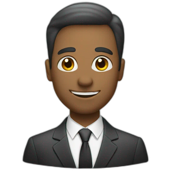 a man in a suit greeting emoji