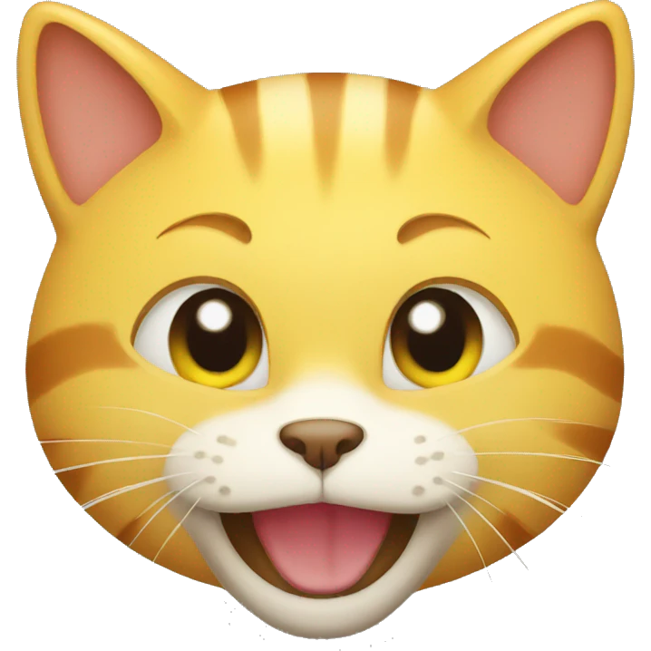 yellow laughing cat emoji
