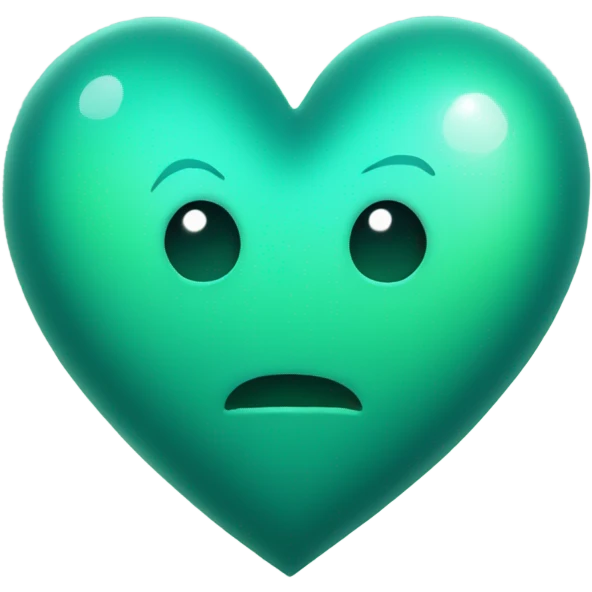 Sea green space heart emoji