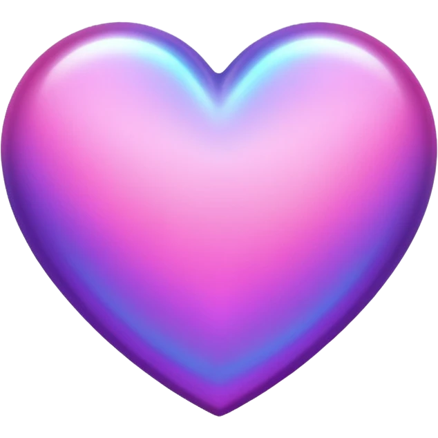 heart with holographic shine emoji