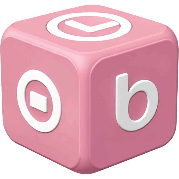 Light pink toy Aplhabet blocks emoji