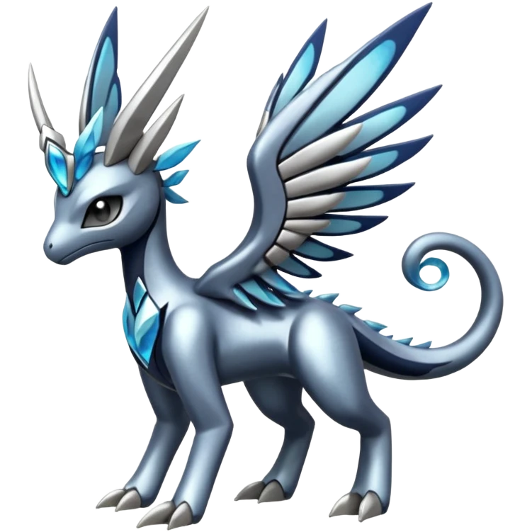 Smooth soft shiny alloy Meloetta-Zekrom-Dialga-Pokémon-Fakémon-fusion-hybrid-creature emoji