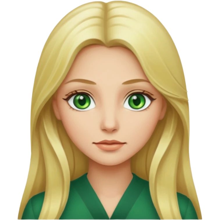 green eyes blonde long hair emoji
