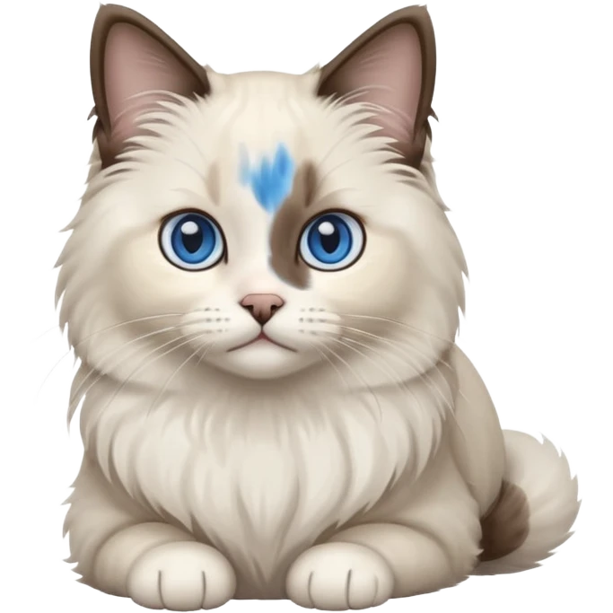 Bicolor seal point Ragdoll cat  emoji
