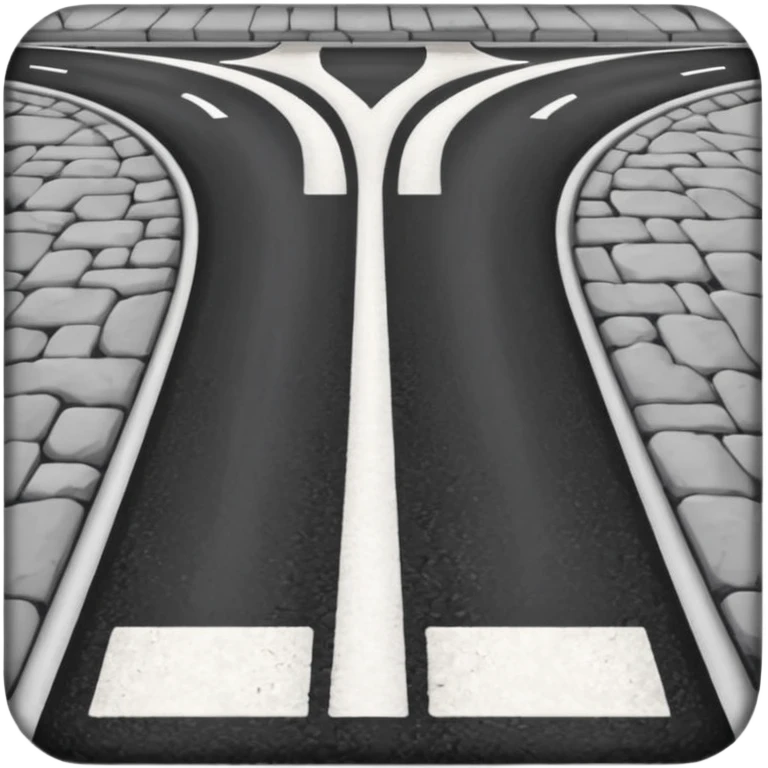 Forked regular road emoji