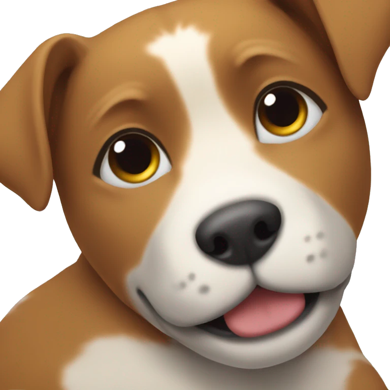 Dog cuddles emoji