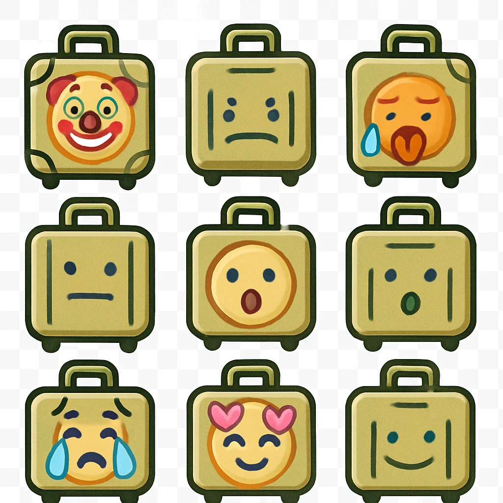 Pale olive Suitcases emoji