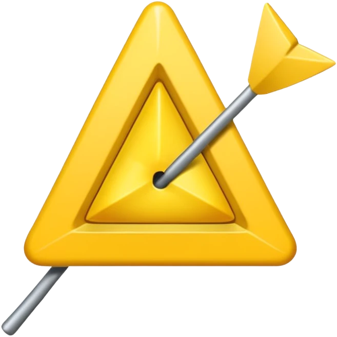 Hace una imagen con un triángulo amarillo y que adentro tenga una flecha apuntando a la izquierda emoji