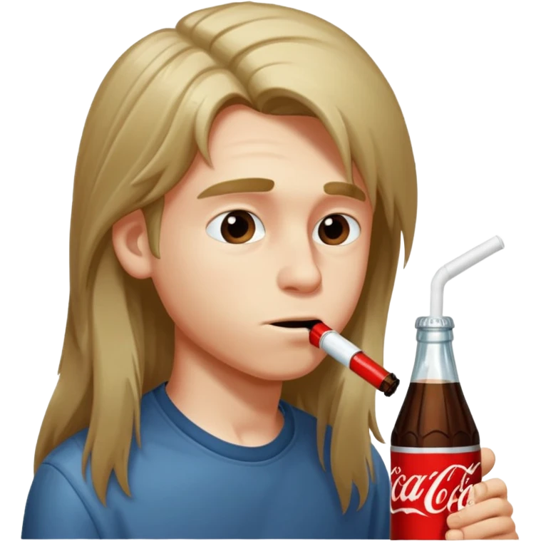 boy with long hair sneefing coke emoji