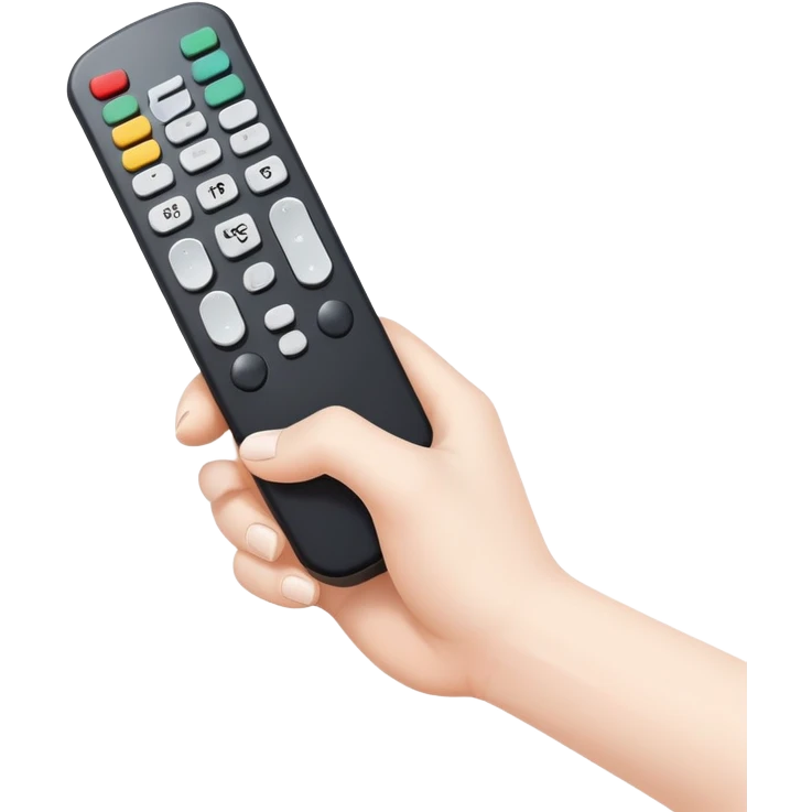 hand holding a remote control emoji
