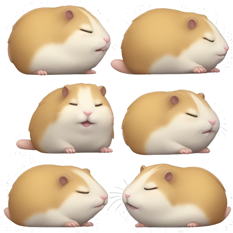 chubby hamster sleeping with cartoon Z’s emoji