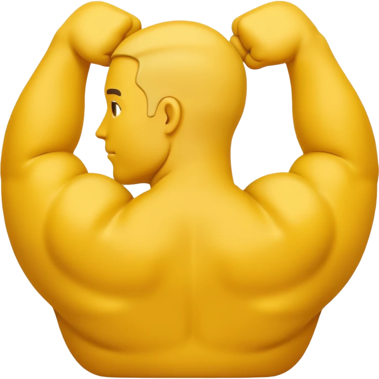 Give me a simple Big Back Emoji, on the style as normal iPhone Bicep emoji, yellow. emoji